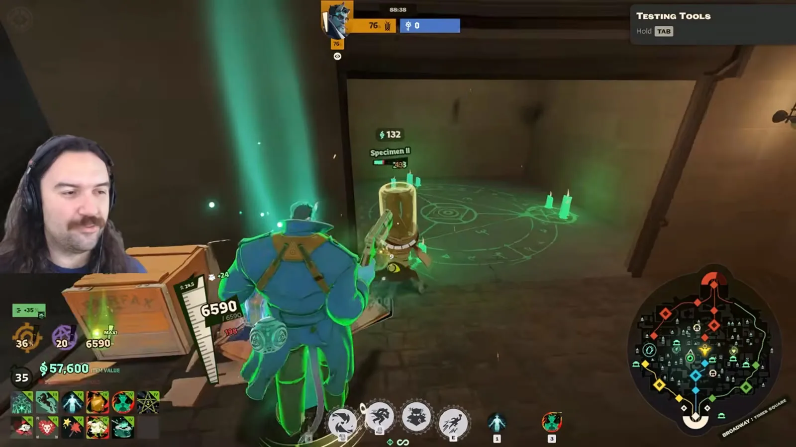 Specimen hand-in-a-jar haunt in a small Deadlock jungle camp