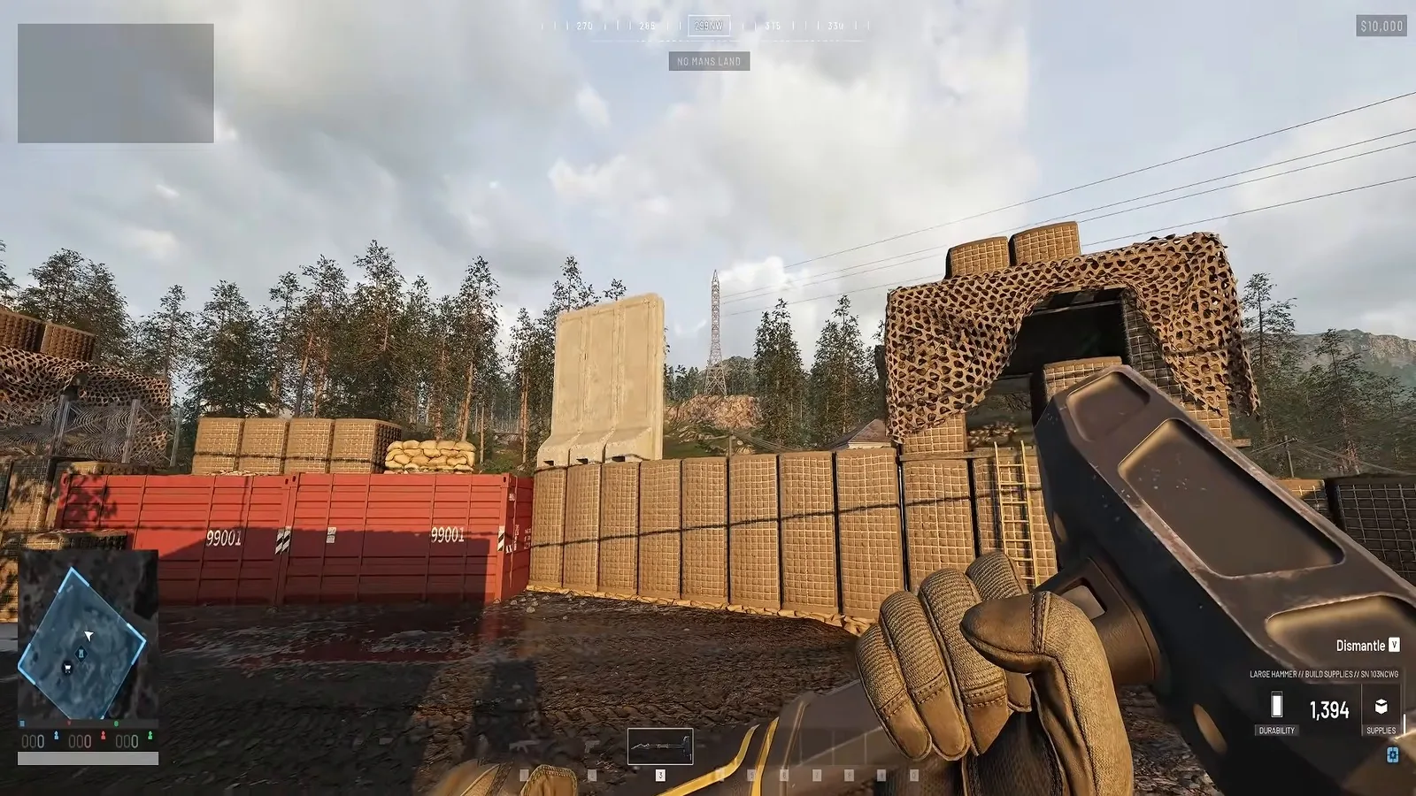 WARDOGS tall Bremmer concrete walls placed on top of the perimeter Hesco line