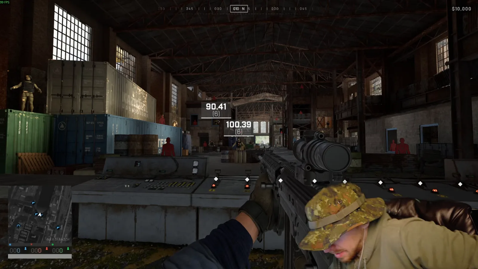 FAL firing full-auto .308 at range targets on the WARDOGS firing range