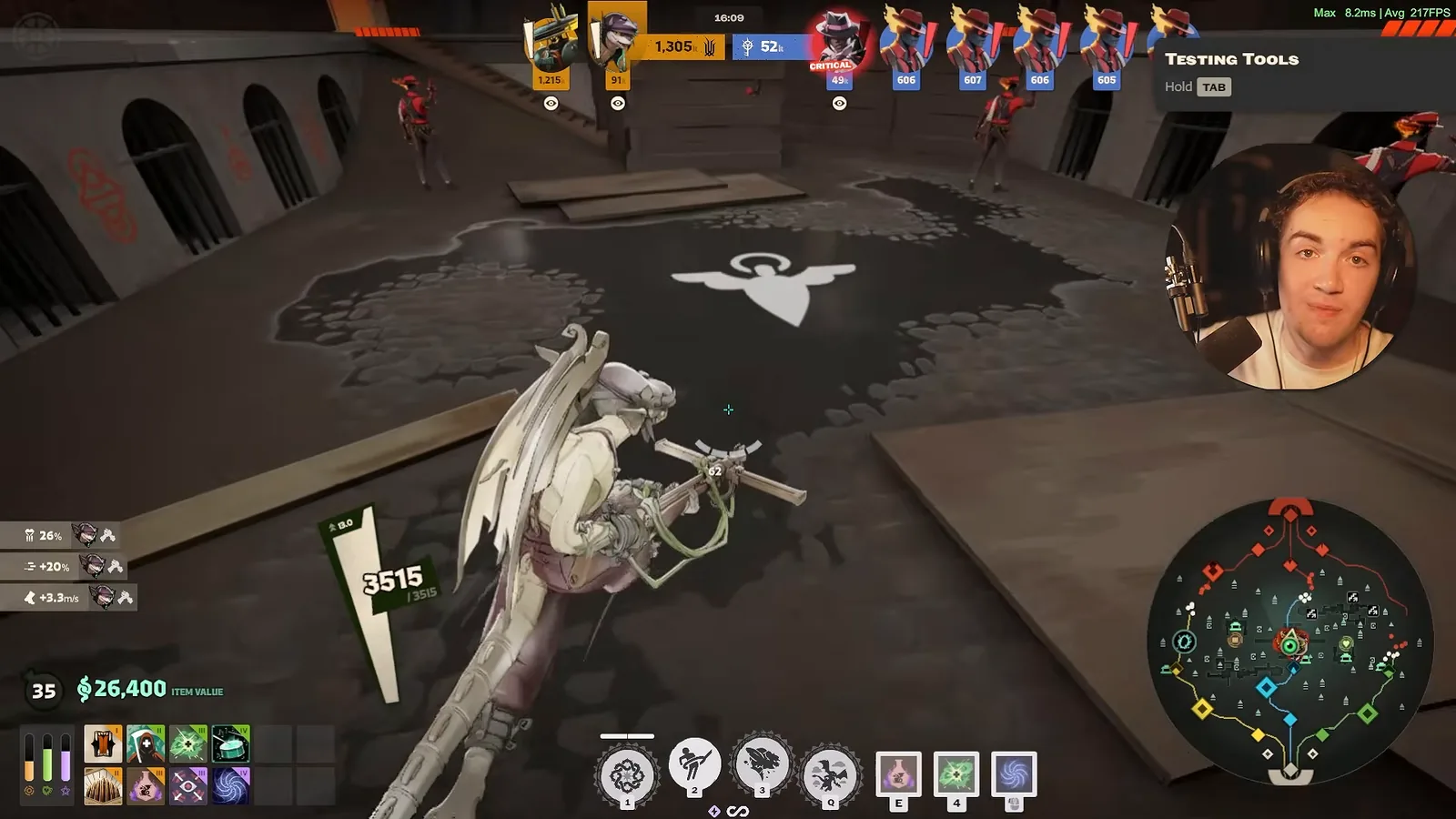 Late-game Ivy with 26,400 souls of items in the Deadlock HUD