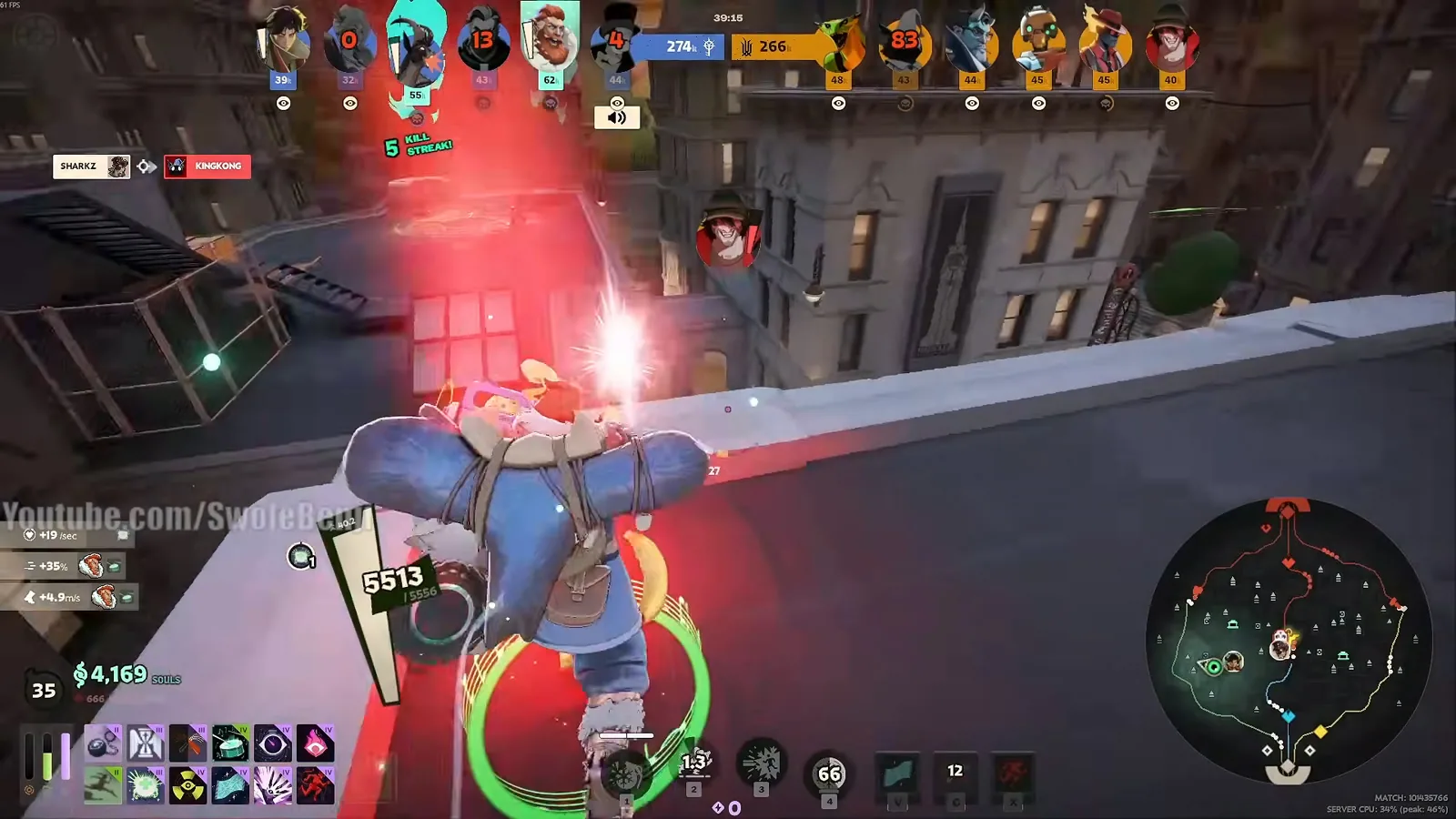 Kelvin applying Decay to an enemy Drifter in the late game