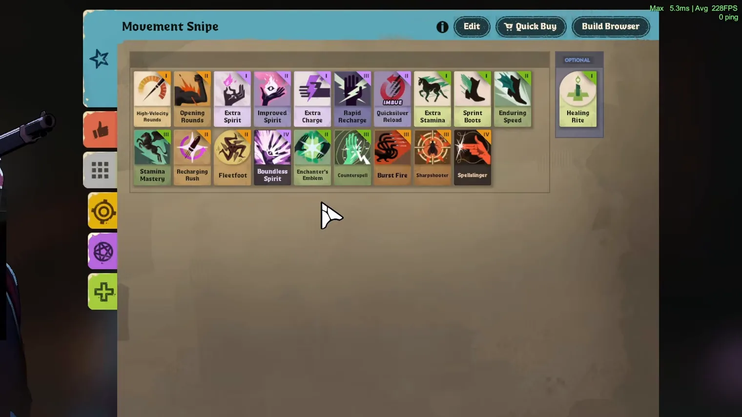 Cashcoryy Movement Snipe Vindicta item build in the Deadlock build browser, October 2026