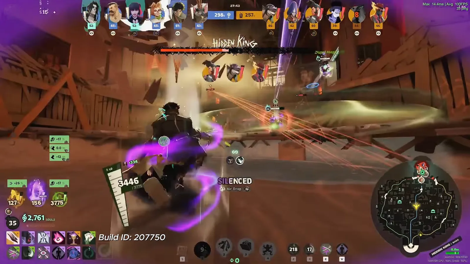 Pocket fighting at close range during the final assault on the Hidden King base