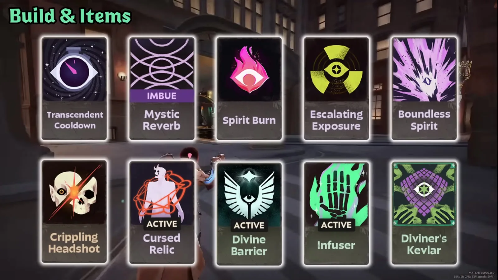 Six thousand four hundred soul item options for Paradox including Spirit Burn, Escalating Exposure and Mystic Reverb