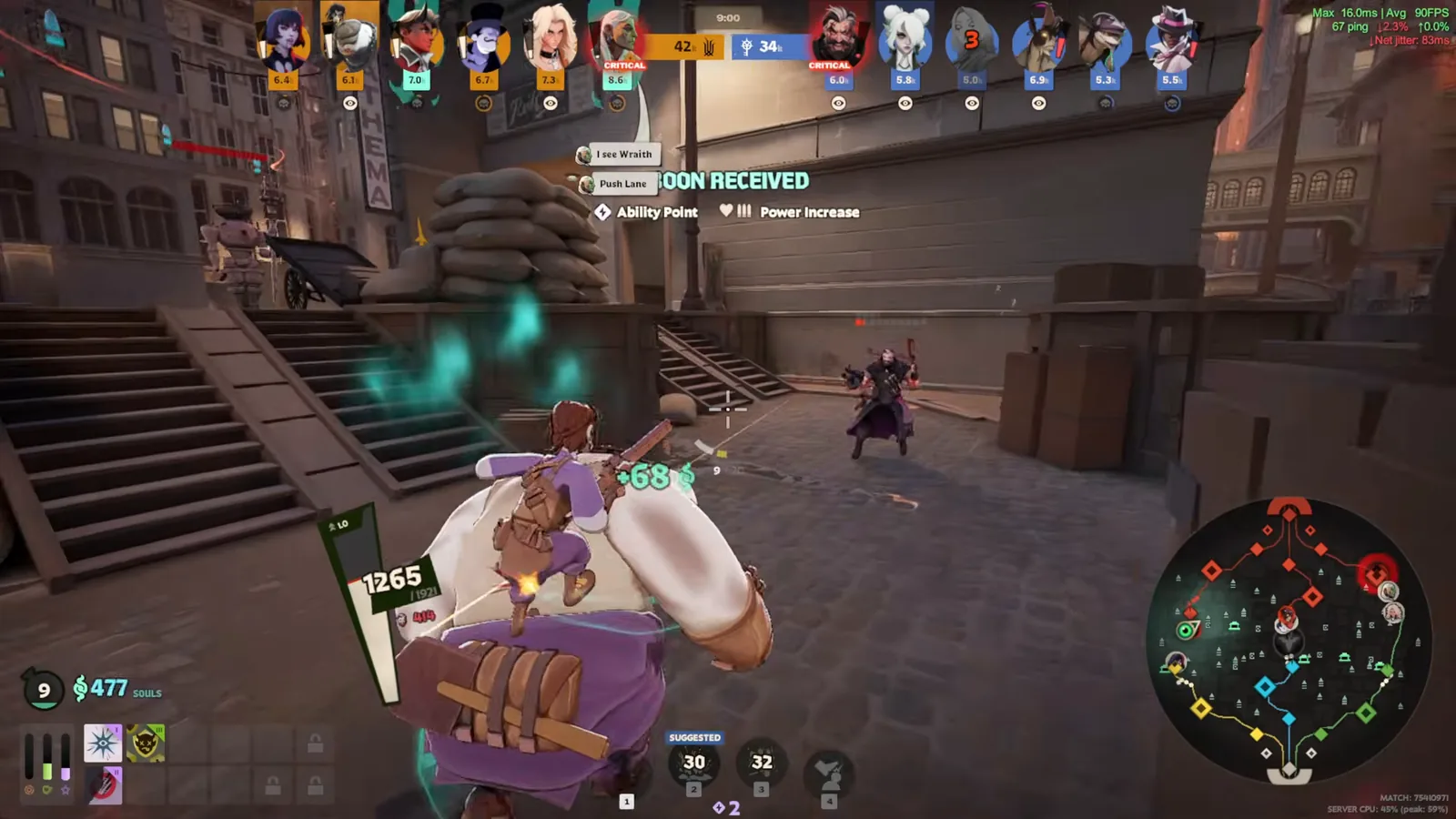 Mo & Krill casting Scorn and healing off nearby enemies in Deadlock