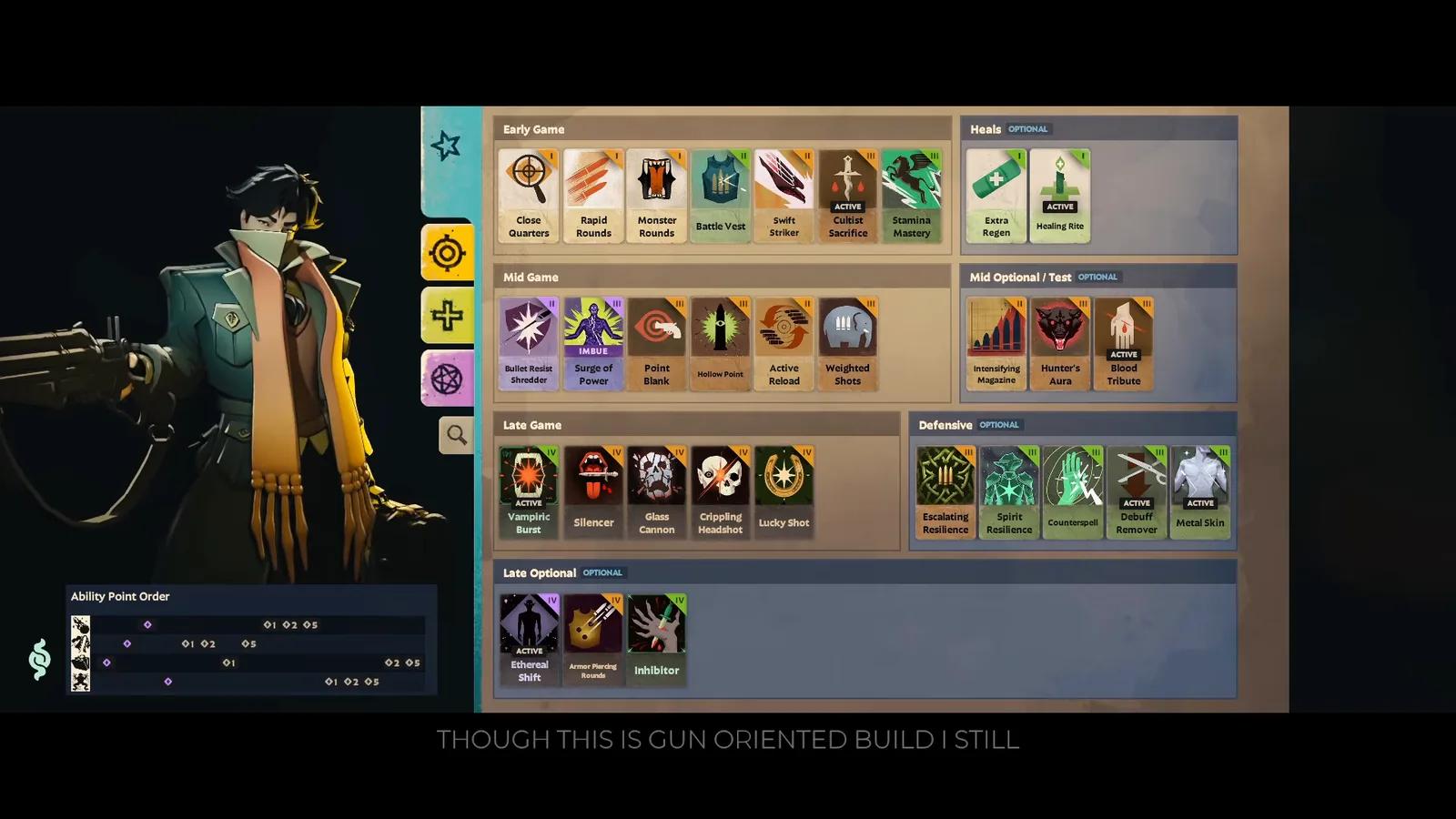 ovvcci's January gun Pocket build screen with early, mid and late game items