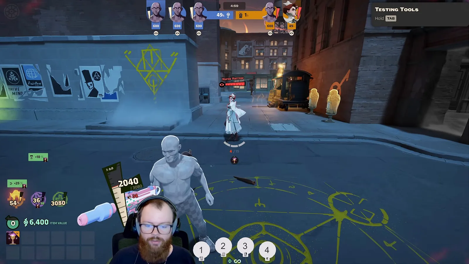 Nurse Harrow leeches feeding on a target in Deadlock, draining the duration of the enemy's buffs