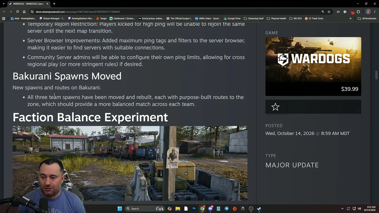 WARDOGS Season 2 patch notes on moved Bakurani spawns and the faction balance experiment