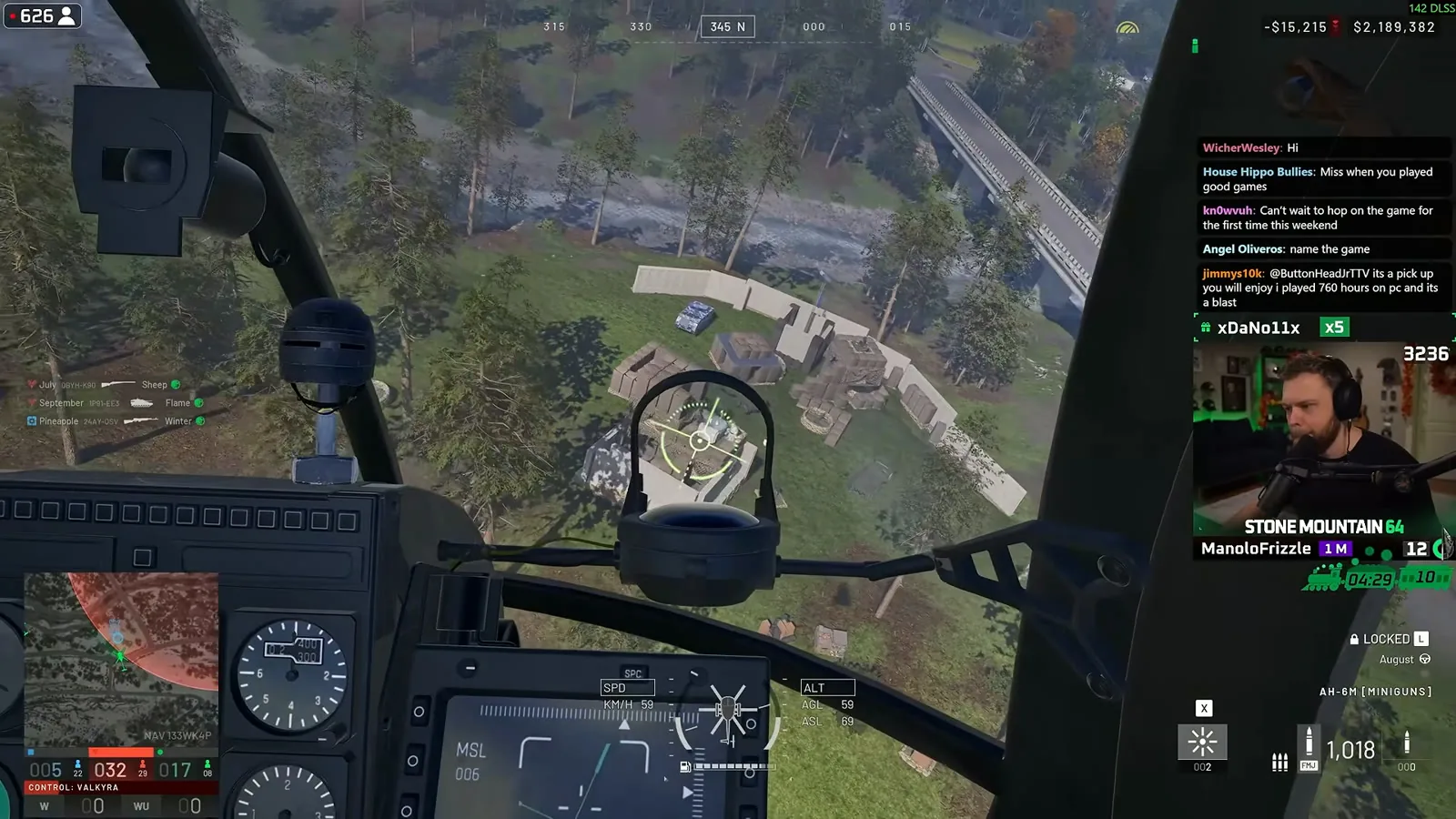 WARDOGS helicopter cockpit view flying over the map toward the Control Zone