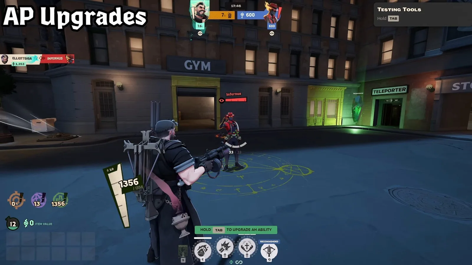 Venator in the sandbox with the hold TAB to upgrade an ability prompt and Ira Domini marked recommended