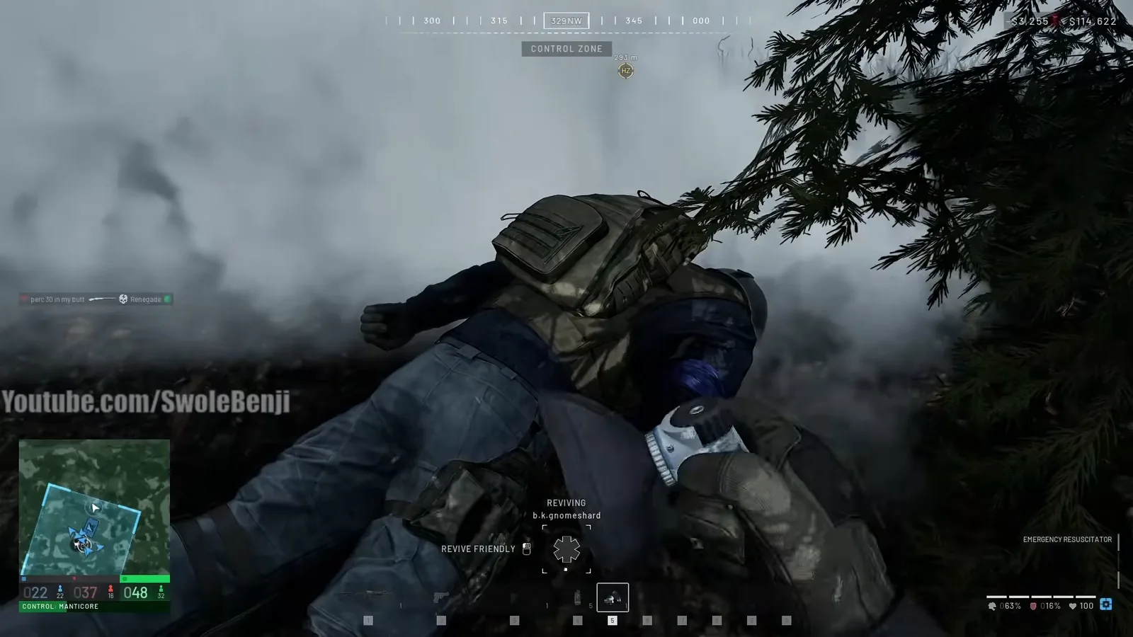 WARDOGS medic reviving a downed teammate under smoke cover