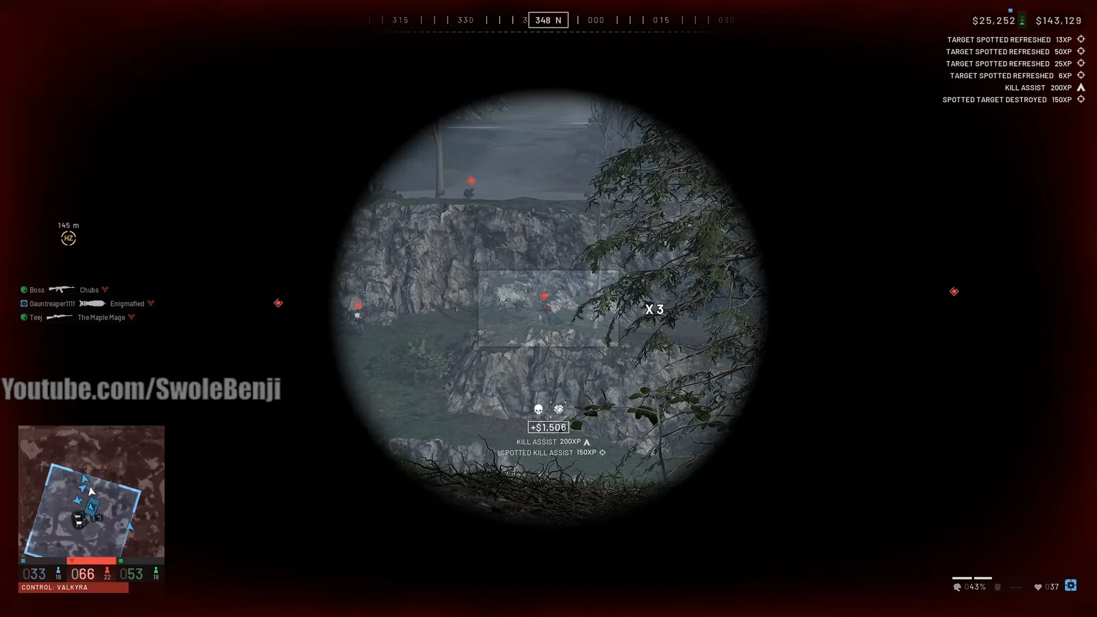 WARDOGS binoculars view spotting enemies with spotted target rewards listed