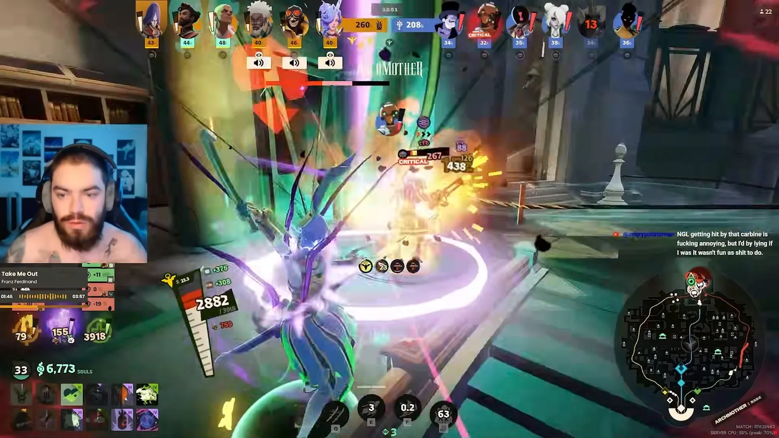 Yamato fighting in a late game teamfight on the City Never Sleeps map