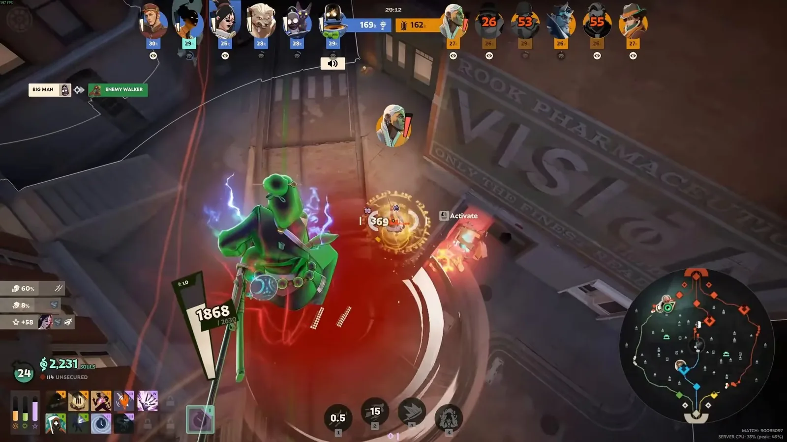 Yamato in Shadow Transformation slashing at an enemy Walker objective